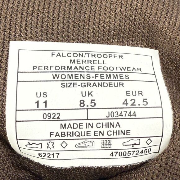 Merrell Deverta 2 Falcon Trooper Hiking Boot shoes womens size 11 - Picture 8 of 10